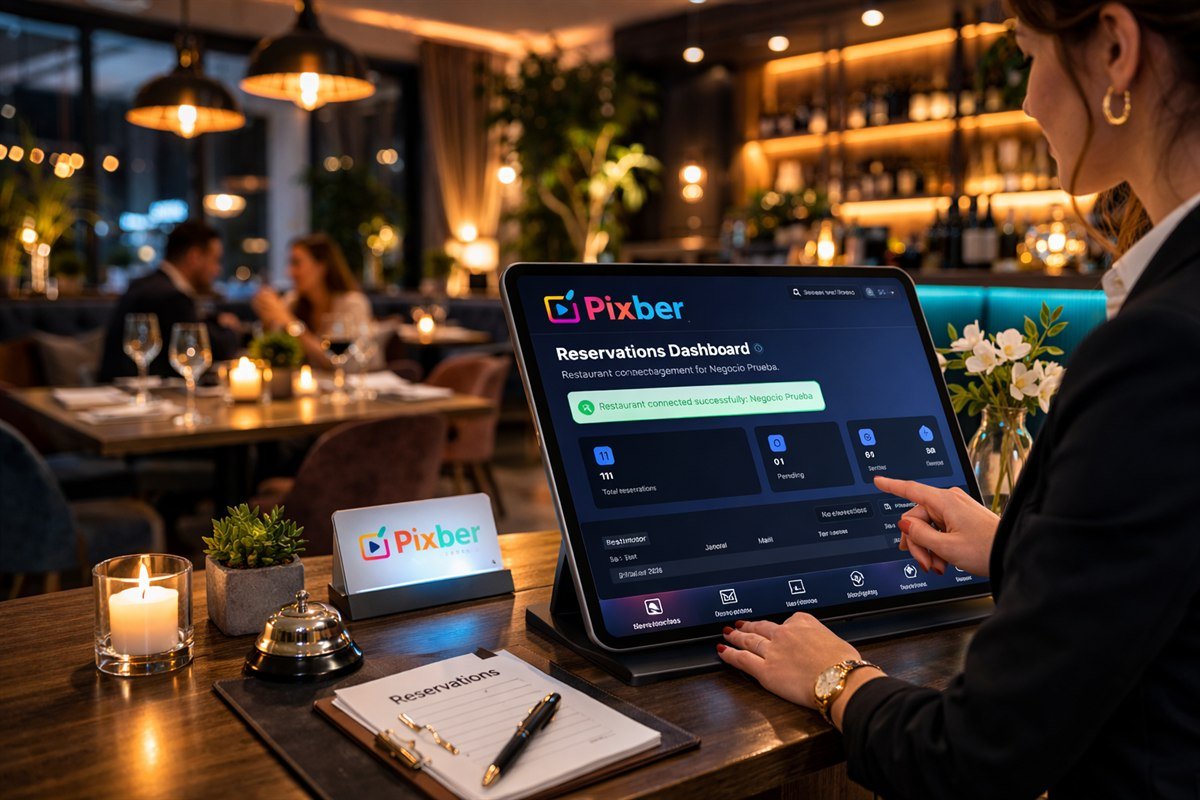 Pixber reservation and menu system